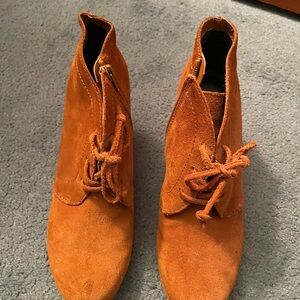 Rust Suede Ankle Boots